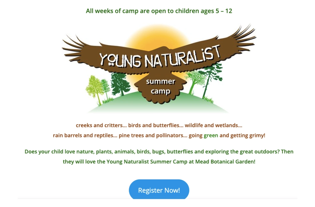 Mead Botanical Garden Summer Camp